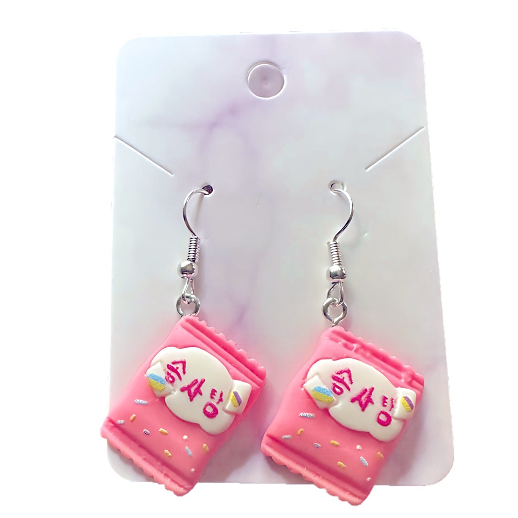 Pink Bag Chinese Earrings 14$